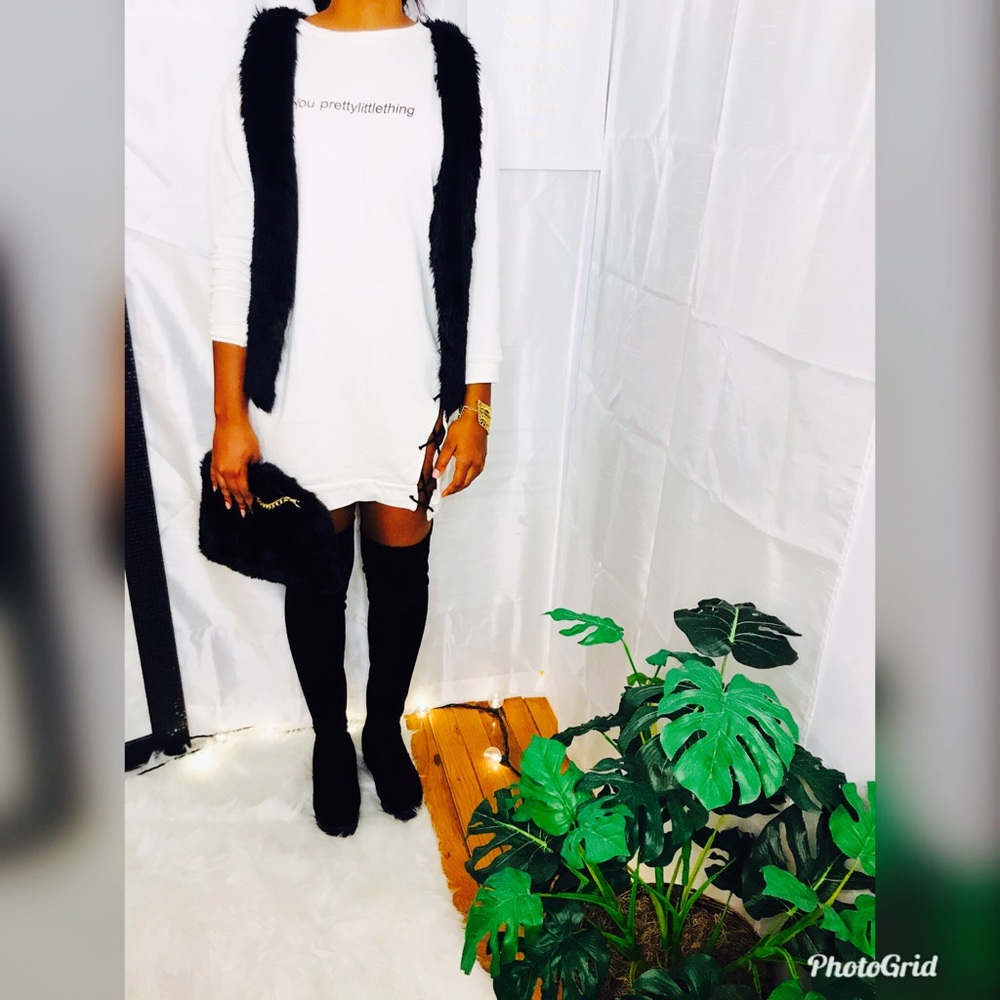 White Pretty Little Things White Sweater Dress